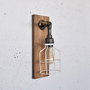 Opviq Lámpara de Pared Pp172 Madera y Negro